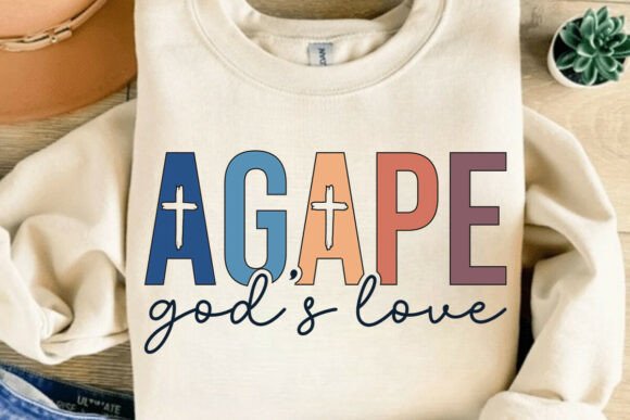 Agape God’s Love Christian Grace SVG: A Visual Design Asset for Faith-Focused T-Shirt Designs and Blog Graphics
