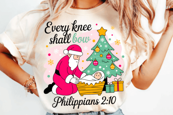 Baby Jesus PNG and Every Knee Shall Bow PNG: A Designer’s Take on Religious Graphics for T-Shirt Designs