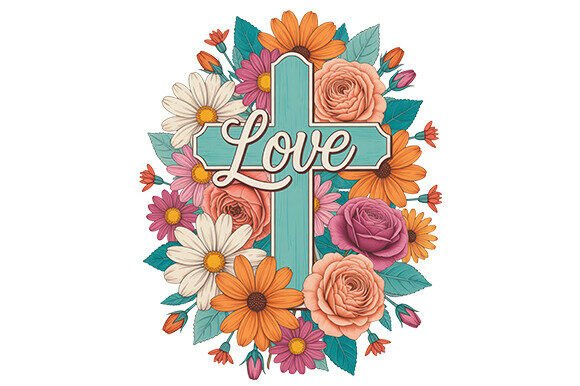 Boho Christian PNG & Jesus Love Graphics for T-Shirt Designs