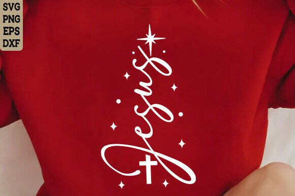Christian Christmas SVG & Jesus Tree SVG: Graphic Design Assets for T-Shirt Designs and Beyond