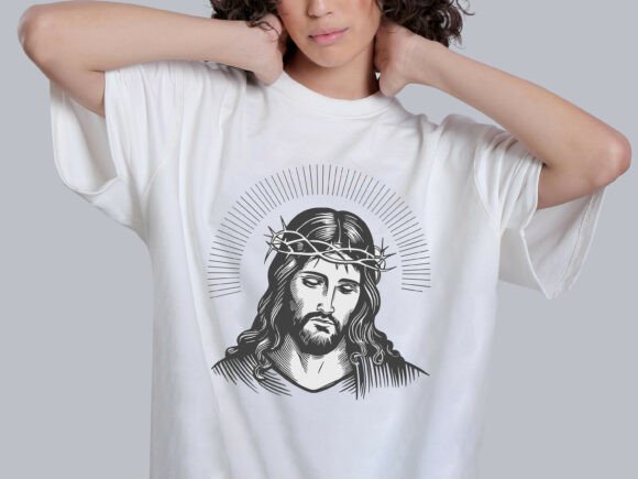 Jesus Vector Illustration Christian: Faith-Focused Graphics for T-Shirt Designs and Beyond