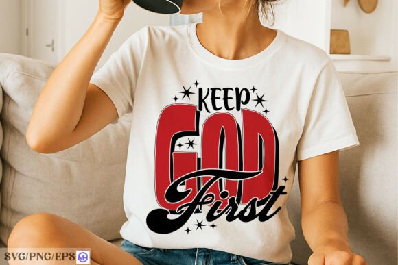 Keep God First Inspirational Christian: A Thoughtful Graphic for Faith-Centered Branding