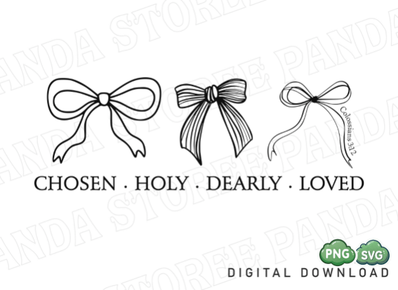 Minimalist Christian Bow SVG Bible Verse Graphics for T-Shirt Designs & Blog Visuals