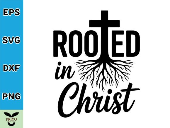 Rooted in Christ Fall Christian T-Shirt Design: A Practical Graphic for T-Shirt and Digital Product Sellers